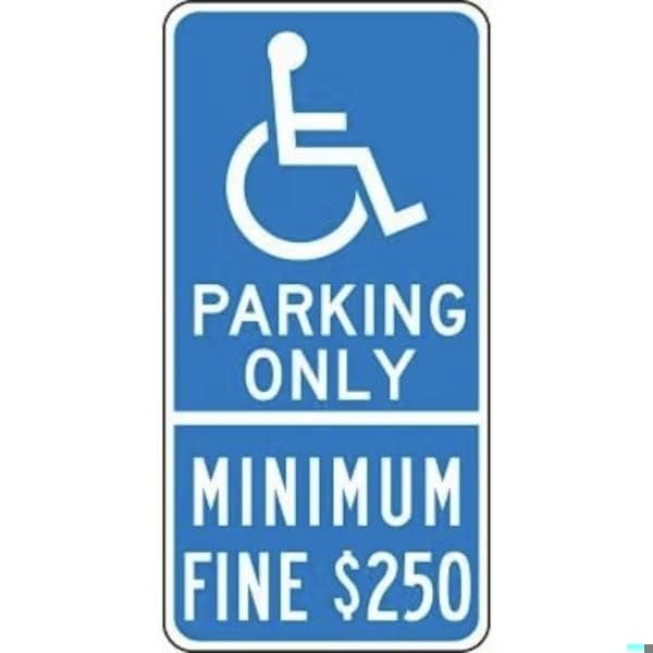 Accuform HANDICAPPED PARKING SIGN CALIFORNIA FRA170RA FRA170RA - main